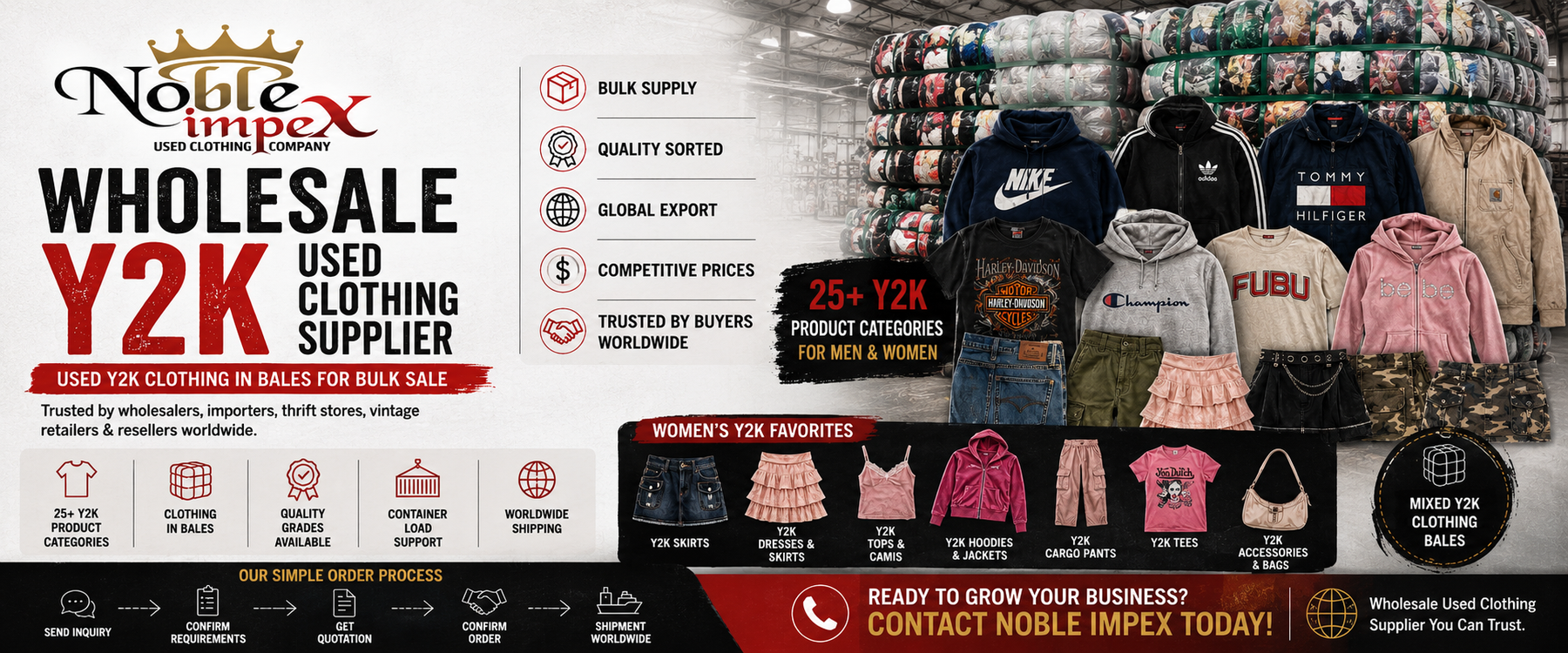 Wholesale Y2K Used Clothing Supplier